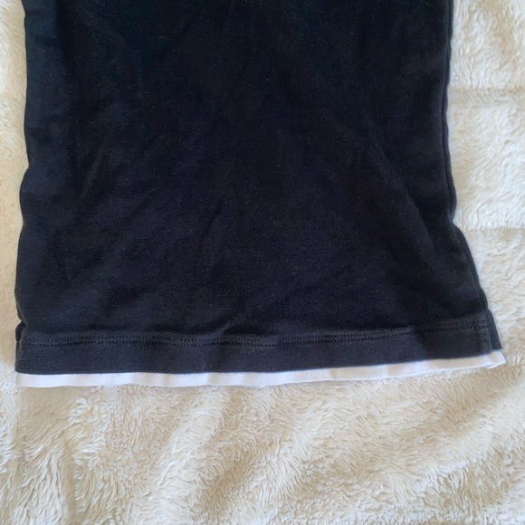 MT black tight fitting double layered tee - Picture 3 of 4